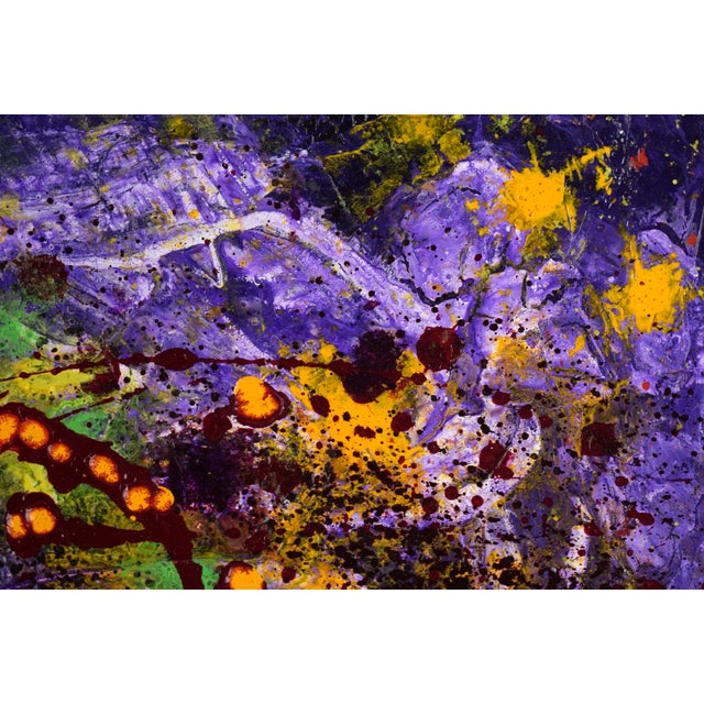 Late 20th Century Star Formation - Abstract Expressionist Composition in Acrylic on Canvas by Charles David Francis For Sale - Image 5 of 7