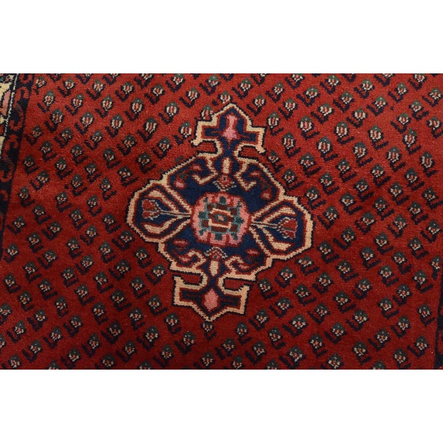 Textile Mir Runner 2’8” X 10′ Red Wool Vintage Tribal Hand-Knotted Oriental Rug For Sale - Image 7 of 13