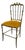 Vintage Italian Chiavari Chair in Brass with Yellow Velvet Upholstery, 1950s For Sale