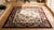 Textile 1930s Ivory Floral Folk Art Antique American Hooked Rug 7'8" X 9'5" Handknotted Wool Carpet For Sale - Image 7 of 9