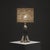 Large French Crystal Table Lamp with Sculptural Base and Silk Shade, 1960s For Sale - Image 3 of 7