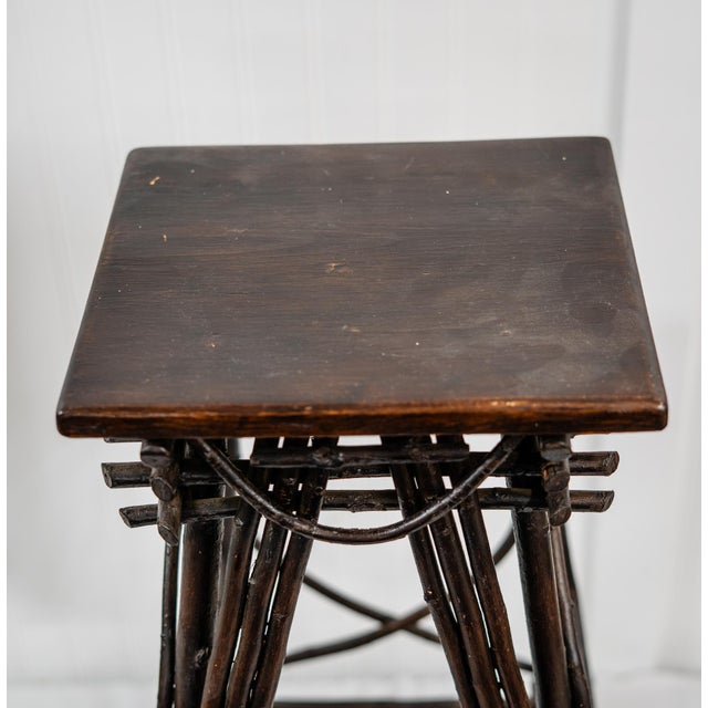 Antique Adirondack Primitive Twig Table or Stool For Sale - Image 4 of 8