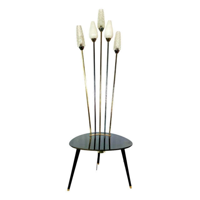 5-Light Reading Floor Lamp, 1960s For Sale