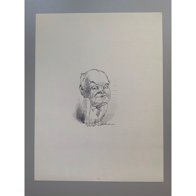 1964 Print Portfolio of Literary Caricatures by David Levine - Set of 17 For Sale In Los Angeles - Image 6 of 18
