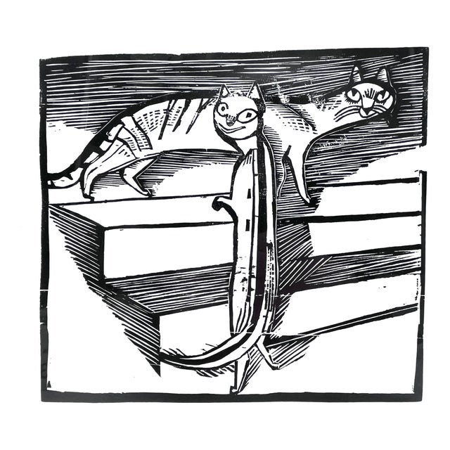 Gerhard Marcks, The Little Cats, Woodcut For Sale