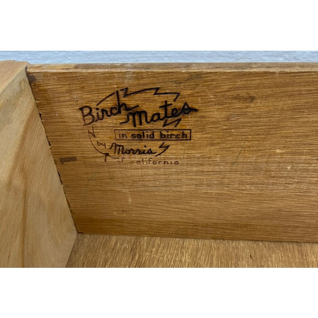 Mid 20th Century Mid-Century Nightstand in Birch by Morris of California For Sale - Image 5 of 16