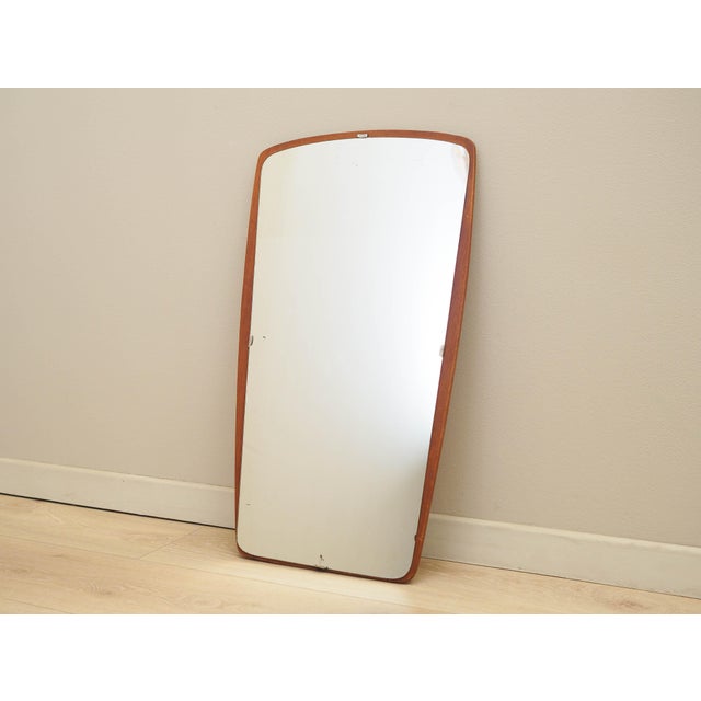 Vintage Danish Mirror in Teak Frame, 1970s For Sale - Image 3 of 12