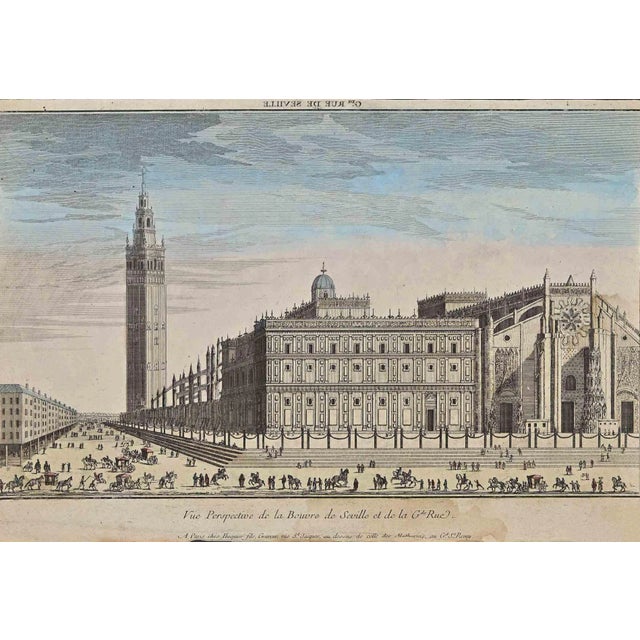 Unknown, Seville Cathedral, Original Etching, 18th Century For Sale