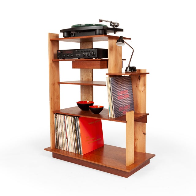 Custom Made Wood Stereo /Turntable Shelf Chairish