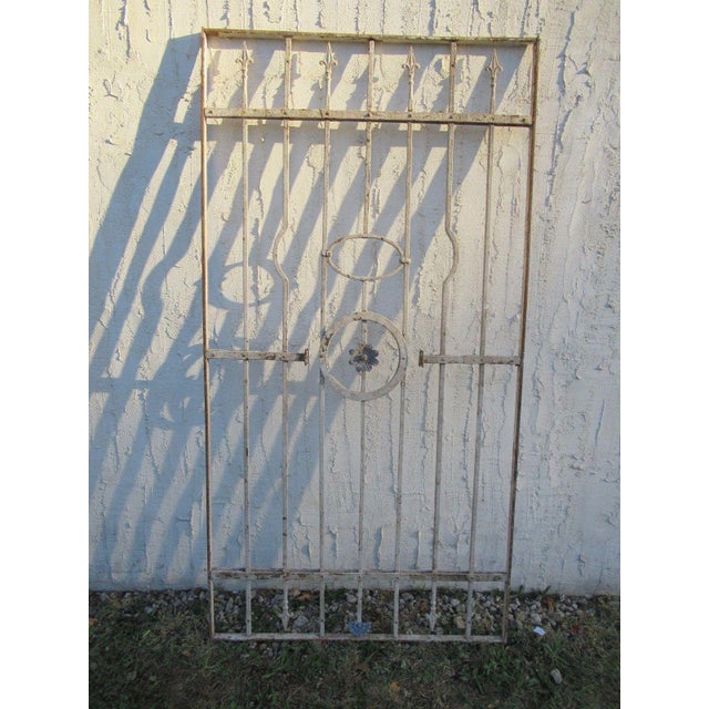 Antique Victorian Iron Gate Window Garden Fence Architectural Salvage Door #043 For Sale In Philadelphia - Image 6 of 6