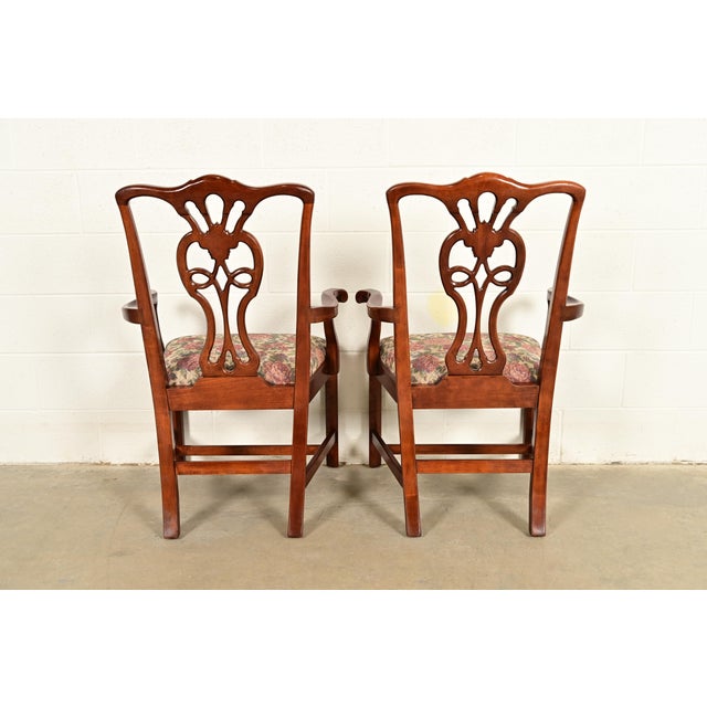 Henredon Georgian Carved Mahogany Dining Chairs, Set of Six For Sale - Image 13 of 16