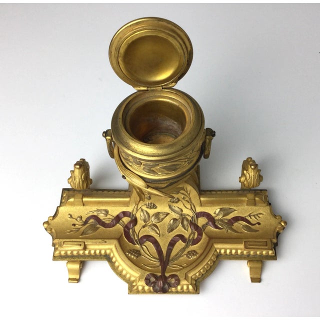19th Century Gilt Bronze French Inkwell For Sale In New York - Image 6 of 10