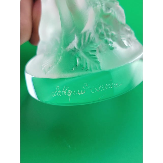 Glass 1950s Rare LALIQUE Crystal "Le Faune" Figurine Dancing Nude Lovers Pan (Faun) & Diana For Sale - Image 7 of 18