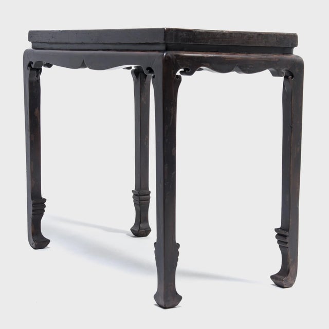 Chinese 19th Century Sword Leg Round Corner Offering Table For Sale - Image 4 of 8