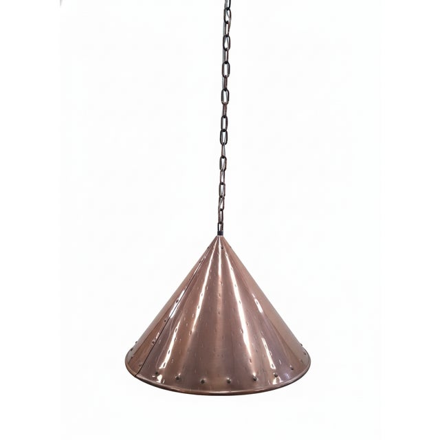 Copper Pendant Lamp by E.S. Horn Aalestrup, 1950s For Sale - Image 4 of 10