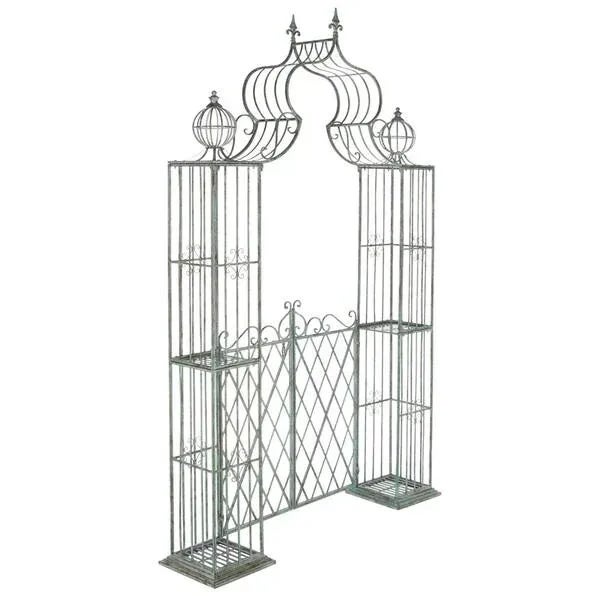 Outdoor Beatrix Arbor - Antique Green For Sale - Image 10 of 11