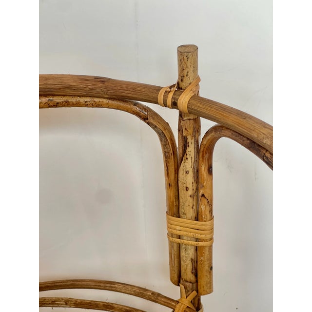 Vintage Rattan Tray Tables, Glass Insert, a-Pair For Sale - Image 12 of 14