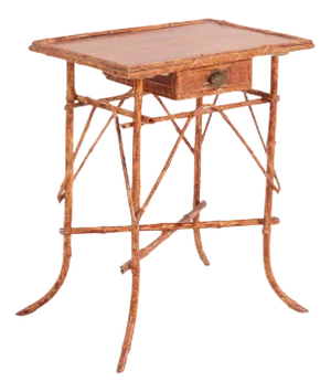 Art Nouveau Faux Bamboo Tea Table, 1900s