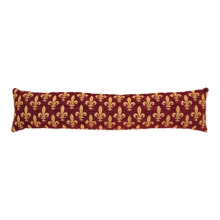 Fleur De Lys - Burgundy Draught Excluder - 90x20 Cm (36"x9") For Sale