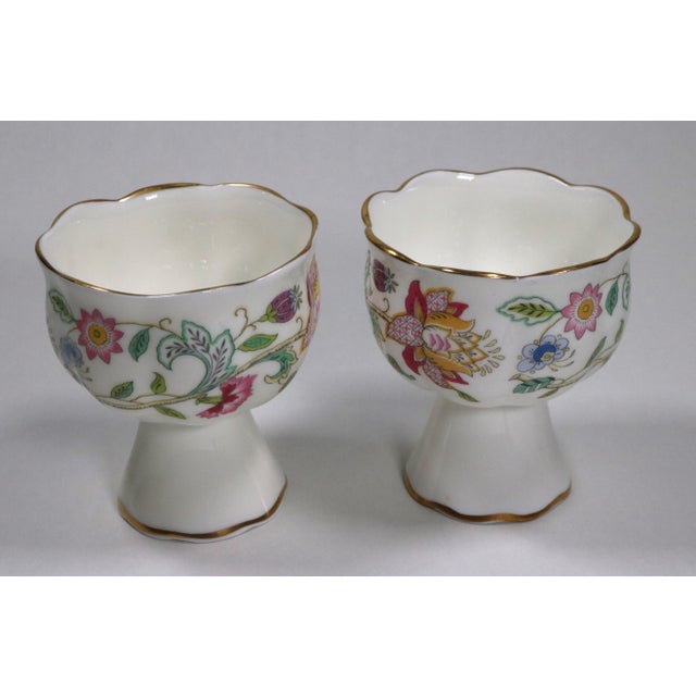 Minton Haddon Hall Gold Rim Chintz 3" Candlestick Holders-a Pair For Sale In Cincinnati - Image 6 of 8