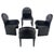 Set 4 Italian Mid Century Modern Black Leather Dining Chairs Bellini Style MINT! Super slick set of chairs Mario Bellini...