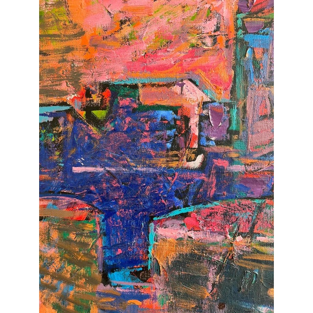 André René César Brechet, Coucher du soleil au Pont Royal et Notre Dame, Paris, Oil on Canvas, Framed For Sale - Image 4 of 10