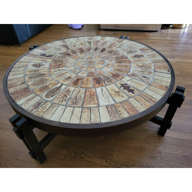 Mid-Century Modern French Riviera Coffee Table by Roger Capron, 1970 For Sale - Image 3 of 15