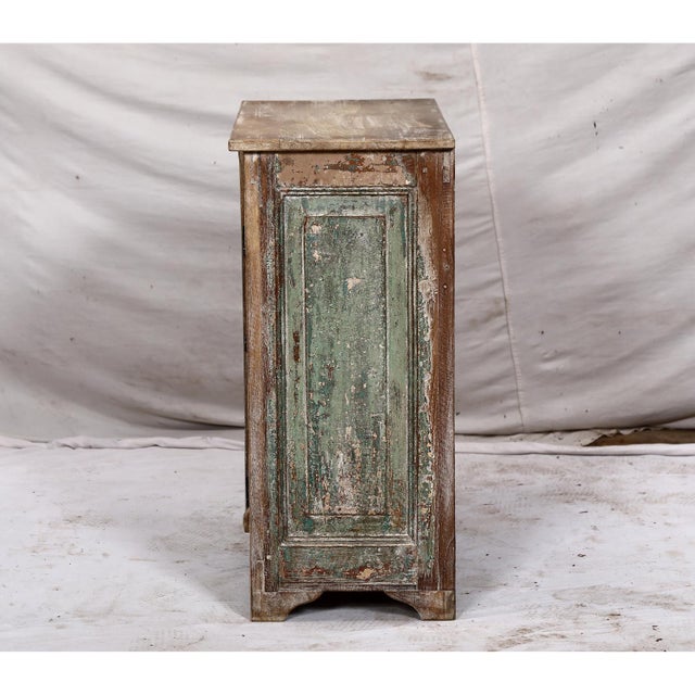 2020s Nightstand Made From Antique Indian Teakwood Architectural Elements For Sale - Image 5 of 8