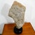 1970s Mid Century Modern Abstracted Stone Sculpture Statue Carved Marble With Wooden Base For Sale - Image 5 of 12