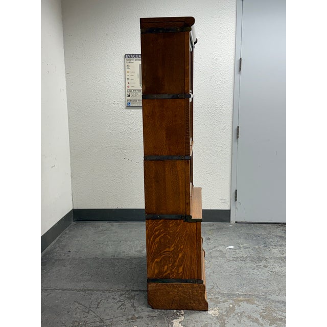 1930s Globe-Wernicke Four Stack Barrister Bookcase, Circa 1930's For Sale - Image 5 of 12