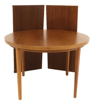 Swedish Round Walnut Table, 1960s
