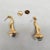 Vintage 1990s Signed Trifari Tm Goldtone Clear Melon Rhinestone Drop Pierced Earrings-2 Pieces For Sale In Philadelphia - Image 6 of 10
