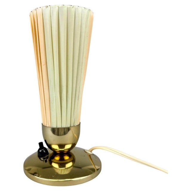 Mid-Century Brass Table Lamp by Rausendorf Bautzen, Germany, 1960s For Sale - Image 12 of 12