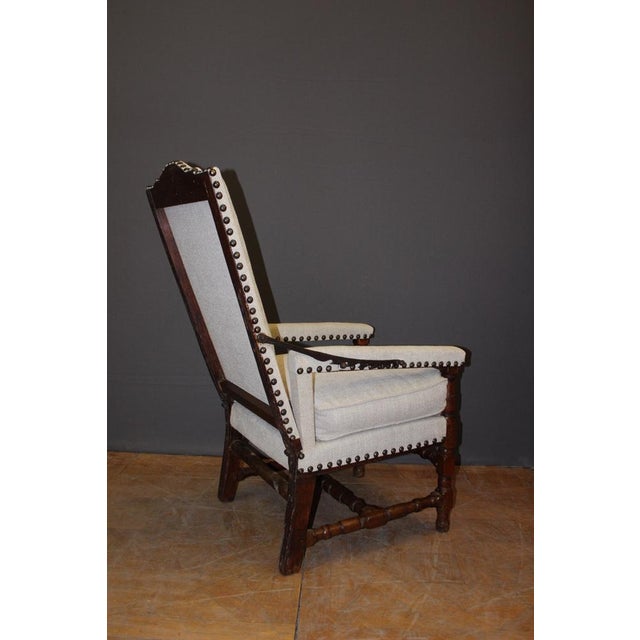 Louis XIV Rack Armchair in Walnut For Sale - Image 11 of 16