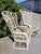 Beautiful pair of whitewashed Ficks Reed rattan wingback chairs. excellent condition and very solid. The cushions have...