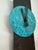 Late 20th Century Signed Artist Leonie Lacouette Narrow Black Verdigris Copper Pendulum Wall Clock For Sale - Image 5 of 11