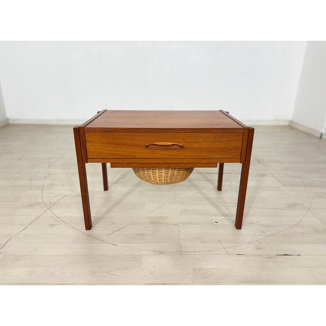 Mid-Century Teak Sewing Table, 1960s For Sale - Image 10 of 10
