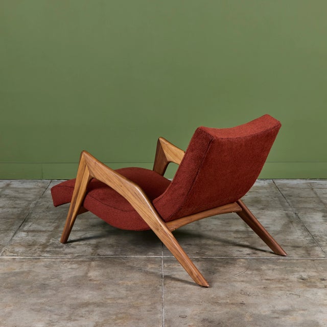 Adrian Pearsall "Crescent" Chaise Lounge for Craft Associates For Sale In Los Angeles - Image 6 of 17