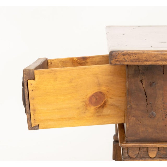 Brown Italian Baroque Style Walnut Library Table For Sale - Image 8 of 9