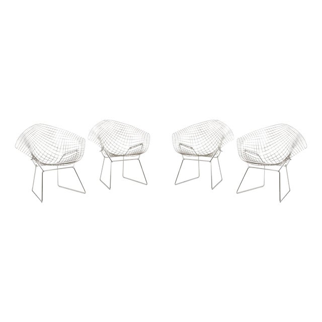 Diamond Armchairs by Harry Bertoïa for Knoll, 1970s, Set of 4 For Sale