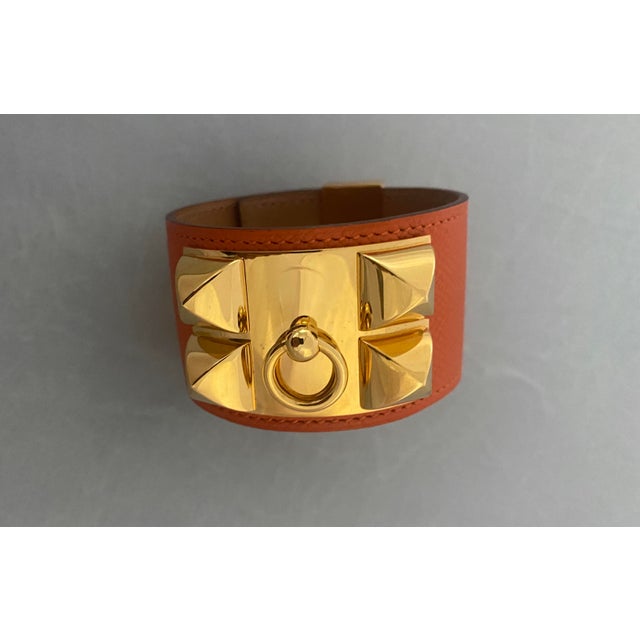 Hermès Hermes Collier De Chien Bracelet With Pyramid Studs For Sale - Image 4 of 8