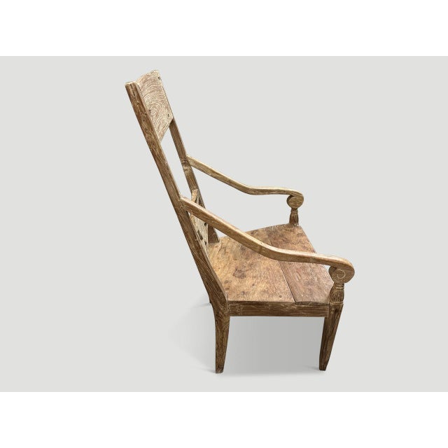 1950s Antique Hand Carved Chair For Sale - Image 5 of 5