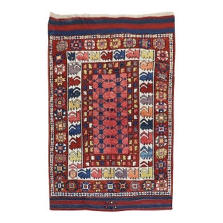 Late 19th Century Zabihi Collection Bergama Turkish Rug - 3'3" x 4'7" For Sale