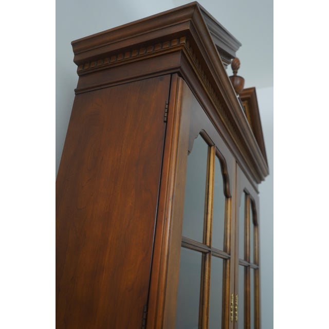 Statton Cherry Secretary Desk W. Bookcase Top For Sale - Image 11 of 18