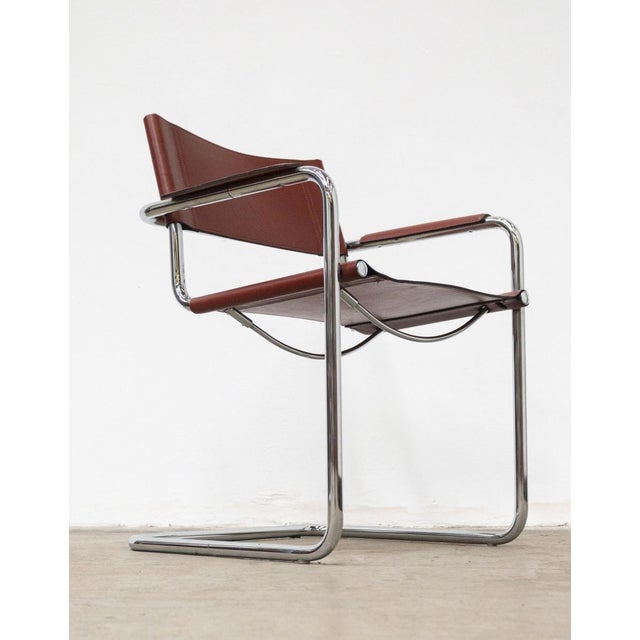 vintage Leather Chairs by Matteo Grassi, 1980s, Set of 3 For Sale - Image 9 of 18