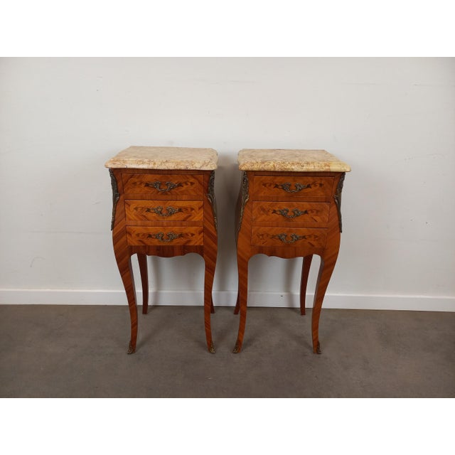 Louis XV Style Bedside Tables, 1950s, Set of 2 For Sale - Image 18 of 18