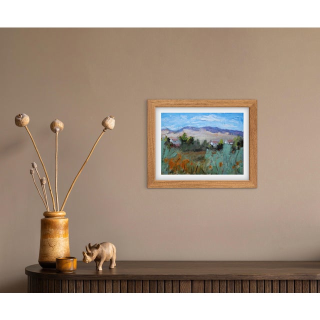 Contemporary Quiet Places & Journeys — Abstract Reno Landscape (Original Plein Air Oil Painting) For Sale - Image 3 of 4