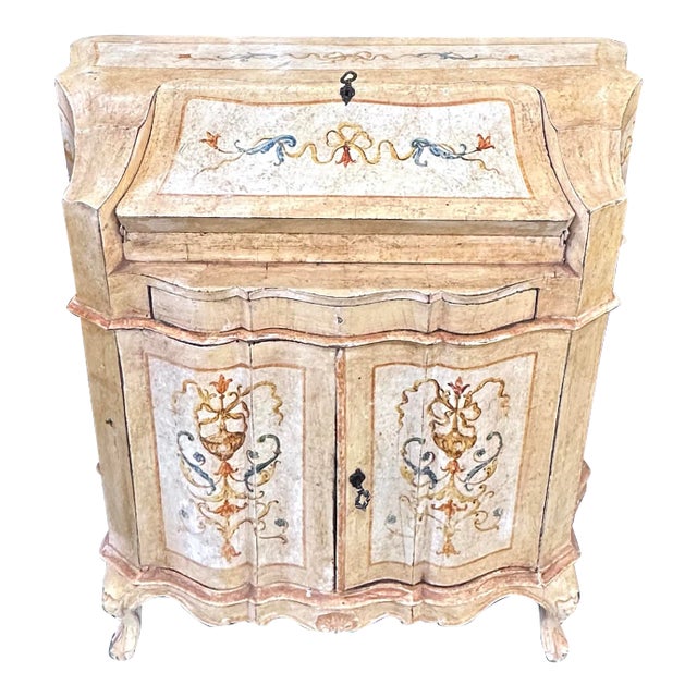 19th C. Italian Venetian Painted Secretary. For Sale
