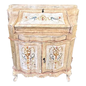 19th C. Italian Venetian Painted Secretary.