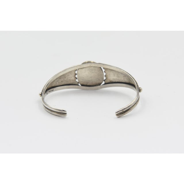 Late 20th Century Late 20th Century Native American Sugilite Sterling Silver Cuff Bracelet For Sale - Image 5 of 12
